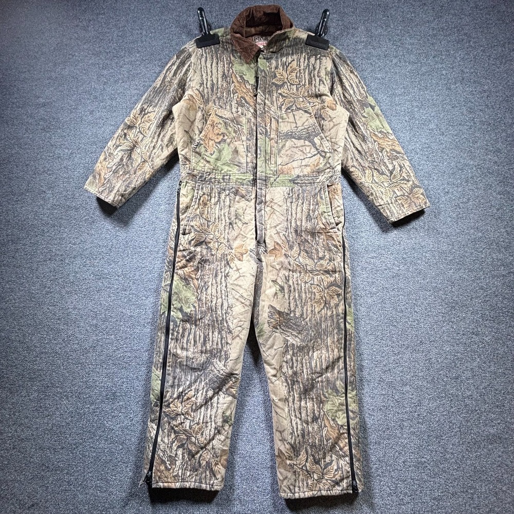 Vintage Walls Blizzard-Pruf One-Piece Coverall Men's L Beige Insulated Camo USA